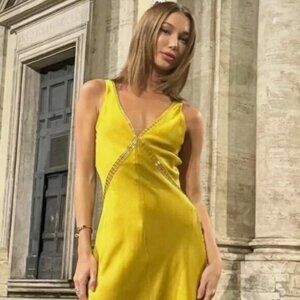 Zara Collection Beaded Satin Slip Dress